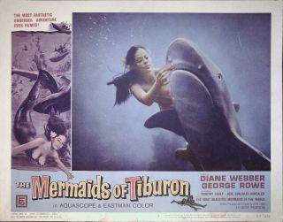 The Mermaids Of Tiburon Lobby Card 4 George Robotham,  Diane Webber