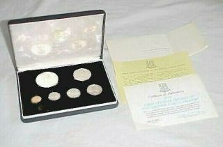 1973 First Coinage Of The British Virgin Islands 6 Coin,  Silver Dollar Proof Set