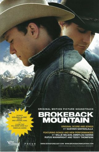 Brokeback Mountain Movie Poster : 11 X 17 Inches Heath Ledger,  Jake Gyllenhaal