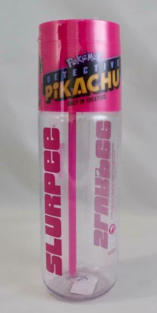 Pokemon Detective Pikachu Movie 7 - 11 Pink Slurpee Cup Tumbler Bottle