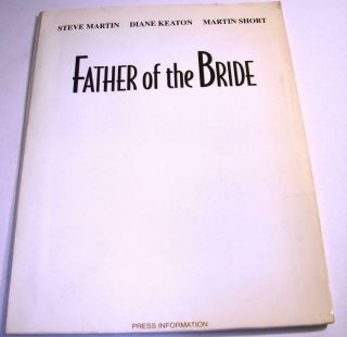 Vtg 1991 ' FATHER of the BRIDE ' Orig.  Studio Press Kit Photos & Prod.  Notes - SH 2