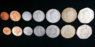 Solomon Islands 5 (x) Set Of 7 Coins,  1 2 5 10 20 50 Cents 1 Dollar,  2005,  Unc
