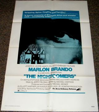 The Nightcomers 1972 27x41 Movie Poster Marlon Brando Horror Thriller
