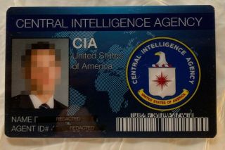 Cia Usa Central Intelligence Id Novelty Gag Drivers License Spy Secret Agent