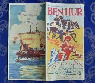 Rare Ramon Novarro Ben Hur - German Vintage Movie Flyer - Mgm