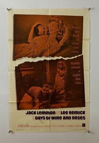 Days Of Wone Roses Movie Poster (good) One Sheet 1963 Lee Remick 5443