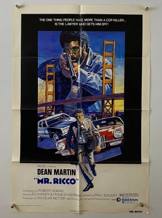 Mr Ricco Movie Poster (fine) One Sheet 1975 Dean Martin Crime 5551