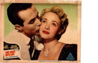 Two Weeks With Love 1950 Release Lobby Card Montalban Jane Powell