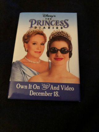 Walt Disney The Princess Diaries Promo Movie Pin Button Pinback Anne Hathaway