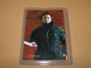 2018 Michael Myers Halloween Sketch Card Limited 41/50 Signed By Edward Vela