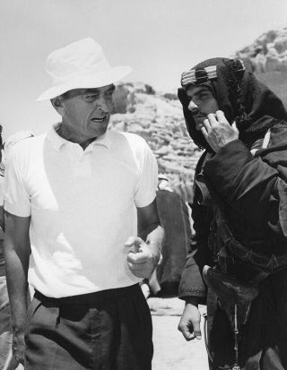 David Lean,  Omar Sharif - Lawrence Of Arabia (1962) - Candid - 8 1/2 X 11
