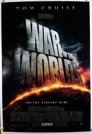 War Of The Worlds (advance) 2005 Movie Poster 27x40 Rolled Double - Sided