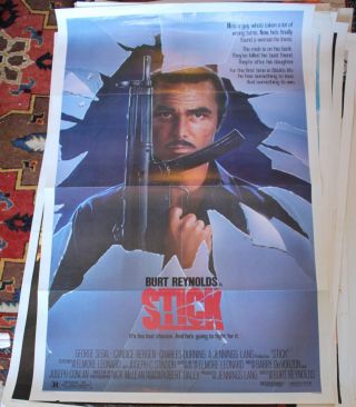 Vintage 1 Sheet Movie Poster 1985 " Stick " Burt Reynolds