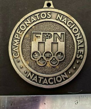 Puerto Rico 1994 Medalla Premiacion Fed.  Puertorriquena De Natacion,  2do Lugar