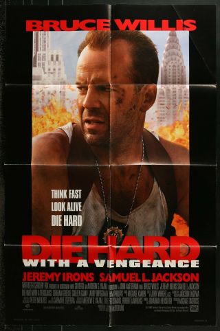 Die Hard With A Vengeace Authentic Ff 1995 One Sheet Movie Poster