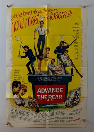 Advance To The Rear Movie Poster (fine) One Sheet 1964 Civil War 5341