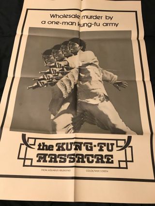 The Kung - Fu Massacre (1974) Movie Poster 1 - Sheet Martial Arts