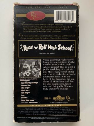 Rock N Roll High School VHS/The ramones,  Clint Howard,  Cult Classic 2