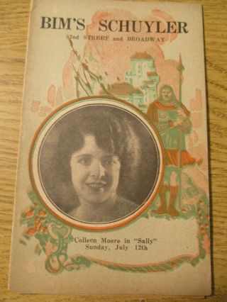 Colleen Moore 1925 Silent Movie Herald W Cover Photo In " Sally " A Big Hit