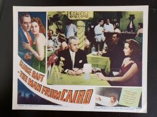 1953 Orig The Man From Cairo Lobby Card 11x14 5 53/648 Raft/canale/serato
