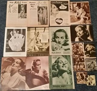 1930s - 1940s Clippings Of Carole Lombard