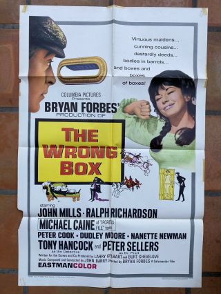 The Wrong Box 1966 Os 27x41 Movie Poster John Mills,  Michael Caine
