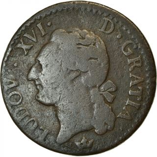 [ 881864] Coin,  France,  Louis Xvi,  1/2 Sol Ou 1/2 Sou,  1789,  Toulouse,  Vf (20 - 25)