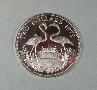 1972 Bahama 2 Dollar Coin - Silver - Proof