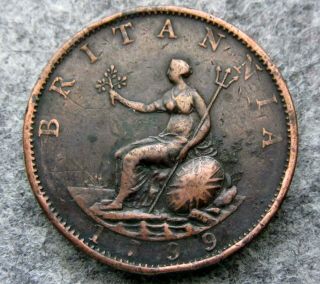 Great Britain George Iii 1799 Halfpenny Half 1/2 Penny,  Copper