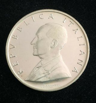 Italy 1974 - R 500 Lire Gvglielmo Marconi Silver Proof Coin