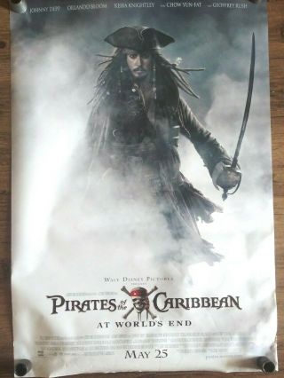 " Pirates Of The Caribbean At Worlds End " Ds Movie Poster 27x40