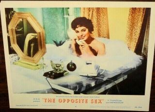 The Opposite Sex Orig 1956 Lobby Cd 6 Joan Collins As Crystal In That Bathtub