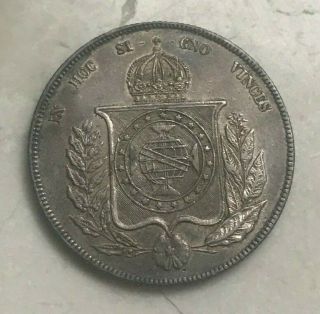 1861 Brazil 1000 Reis - Silver