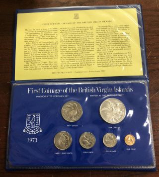 1973 First Coinage Of British Virgin Islands 6 Coin Set