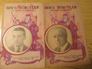 Richard Bathelmess & Lewis Stone 1925 Silent Movie Heralds With Cover Photos