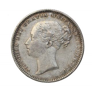 1883 Great Britain Silver Shilling Queen Victoria Coin Km 734.  4 Ex.  Jewelry