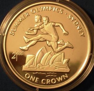 Isle Of Man 1 Crown Silver Proof 1999 Sydney Olympics - Running & Opera House