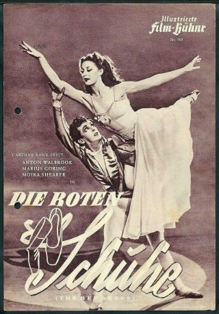 The Red Shoes German Program Moira Shearer Ballet Dance R1950s