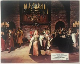 Sidney James King Henry Viii Joan Sims Carry On Henry English Lobby Card 3687