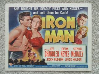Iron Man 1951 Lc/tc 11x14 Jeff Chandler Evelyn Keyes Ex