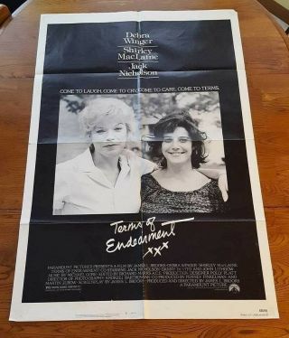 Terms Of Endearment Nicholson Maclaine 1983 Movie Poster 27x41 Folded
