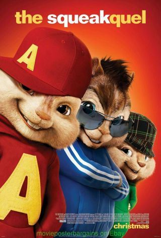 Alvin And The Chipmunks 2 Movie Poster 27x40 Ds 2009 Animation
