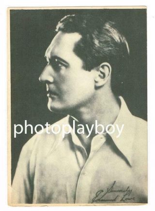 Edmund Lowe Hollywood Silent Film Matinee Idol Leading Man Movie Portrait 1928