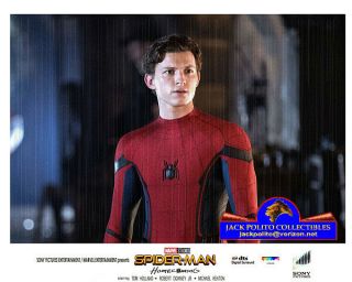 " Spider - Man,  Home Coming " Stars Tom Holland & Robert Downey Jr.  8x10 Color Photo