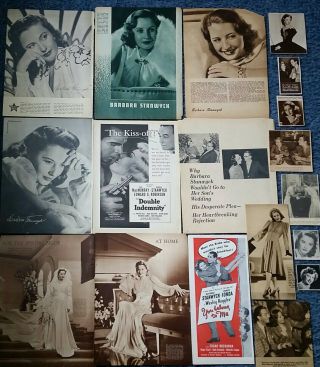 1930s & 1940s Clippings Of Barbara Stanwyck