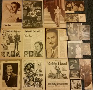 1930s & 1940s Clippings Of Errol Flynn