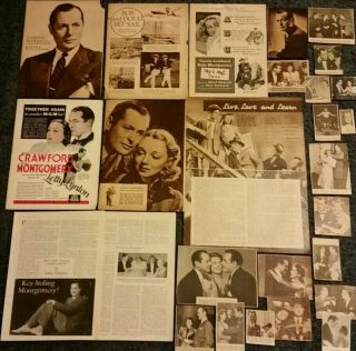 1930s - 1940s Clippings Of Robert Montgomery