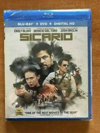 Sicario (blu - Ray/dvd,  2016,  2 - Disc Set,  Digital Hd)