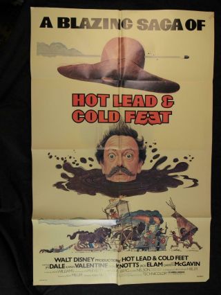 1978 Hot Lead & Cold Feet One Sheet Walt Disney Movie Poster Don Knotts