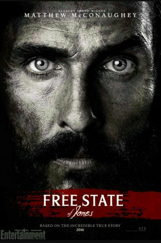 Orig State Of Jones Matthew Mcconaughey Double Sided Ds Movie Poster 27x40